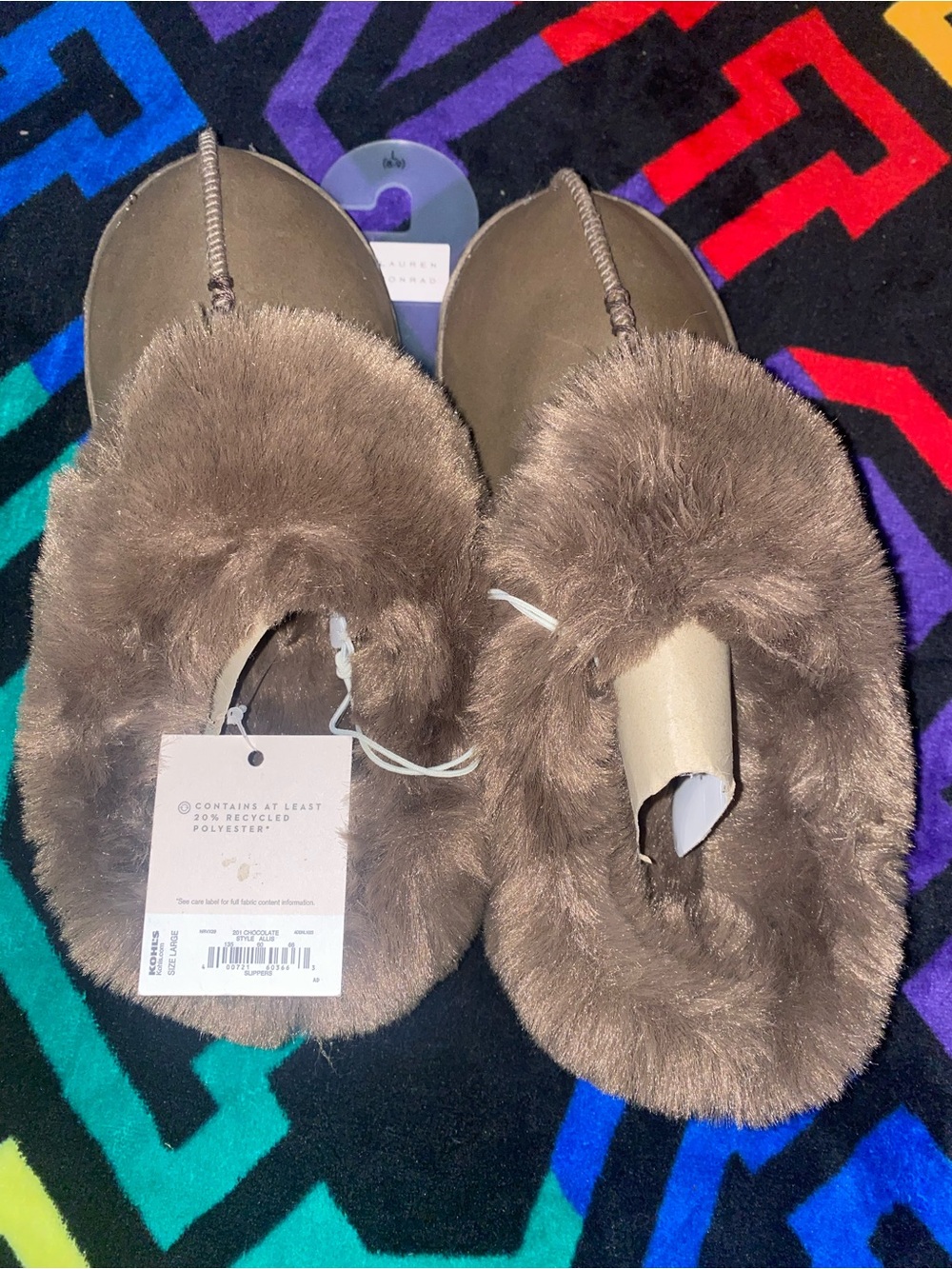 Lauren Conrad Cozy Brown Faux-Fur Women's Slippers